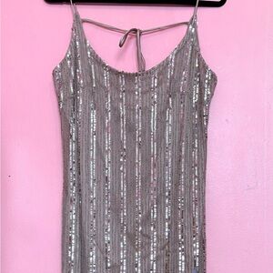 Beaded/Sequined Champagne Dress